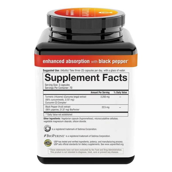 Viên Uống Youtheory Turmeric Healthy Inflammation Support 2250 mg – Hộp 210 Viên 