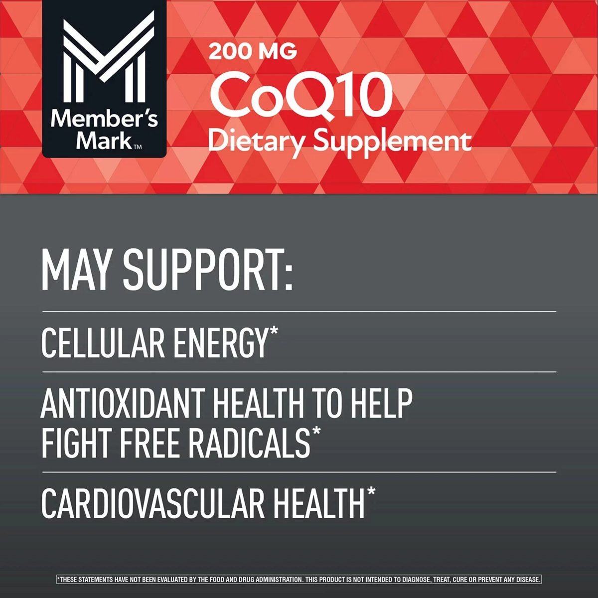 Viên Uống Member's Mark CoQ10 200mg – Hộp 180 Viên