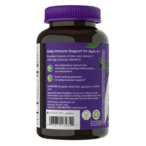 Kẹo Dẻo Vitamin Tổng Hợp Tăng Đề Kháng Nature’s Way Sambucus Gummy – Hộp 120 Viên