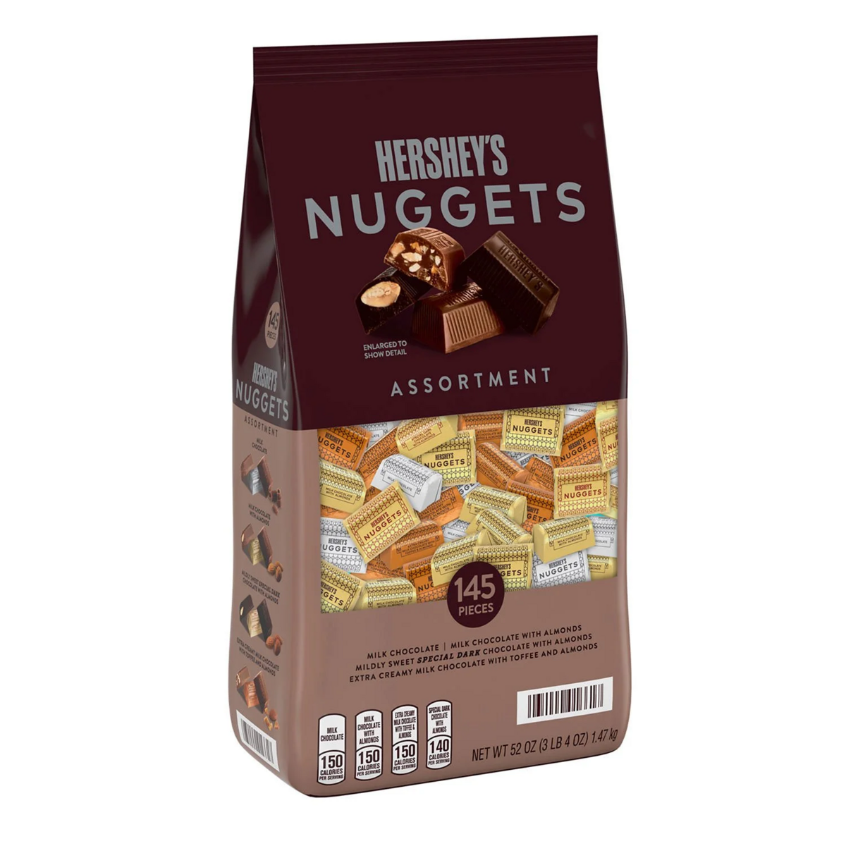 Kẹo Socola HERSHEY'S NUGGETS Assorted Chocolate Candy - Túi 145 Viên
