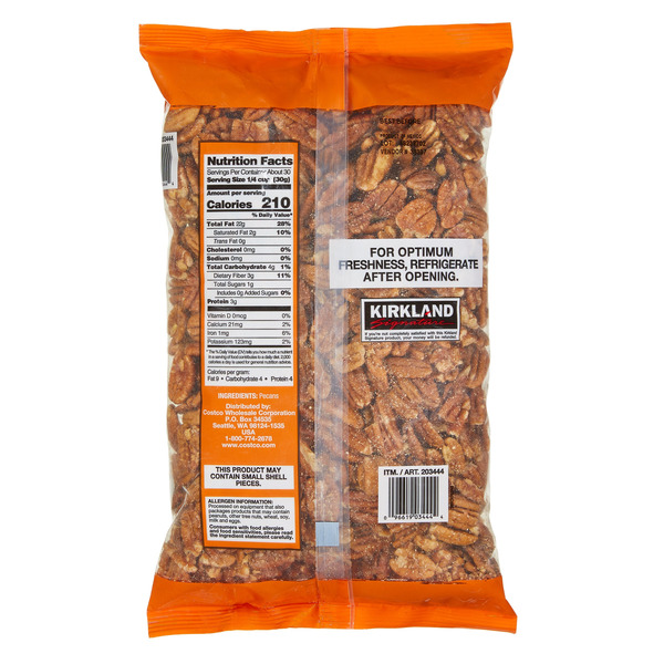 Túi Hạt Hồ Đào Kirkland Signature Pecan Halves – Túi 2 lb