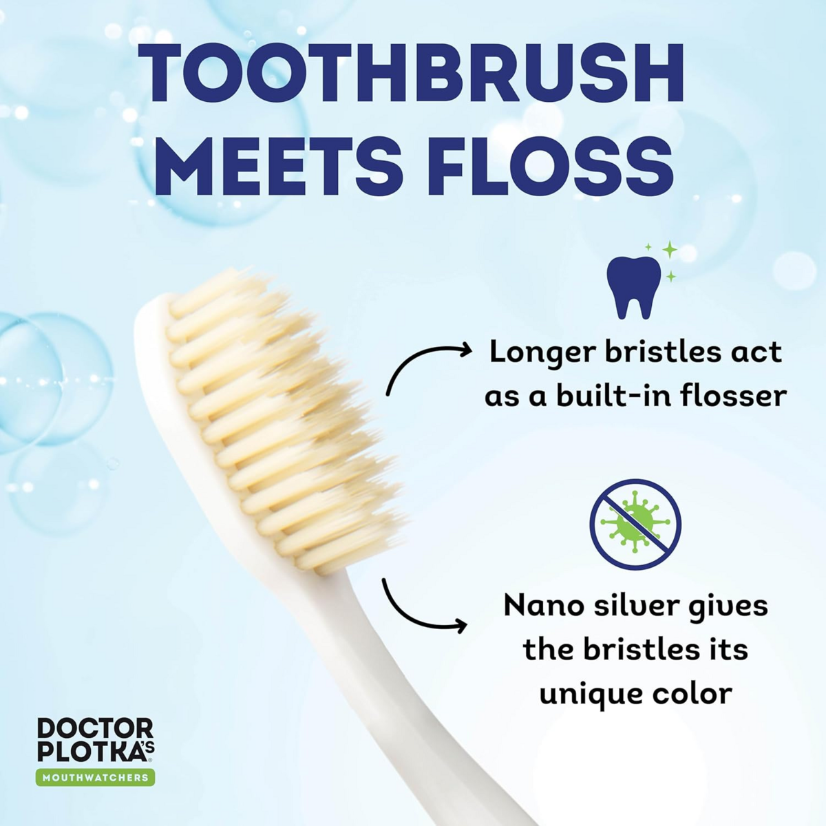 Bàn Chải Đánh Răng Lông Mềm Mouthwatchers Dr Plotka Soft Bristle Flossing Toothbrush – Set 4 Cái