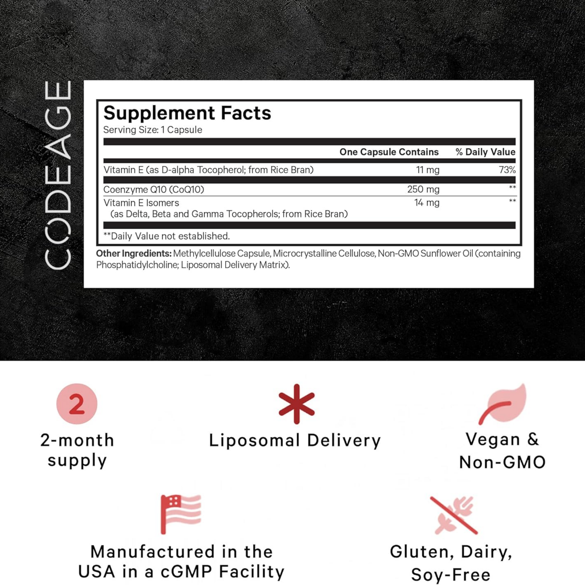 Viên Uống Bổ Sung CoQ10 Codeage Liposomal CoQ10 MAX Sport – Hộp 60 Viên