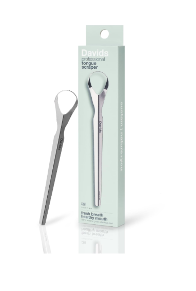 Cây Cạo Lưỡi Inox Y Tế Davids Tongue Scraper – Làm Sạch Lưỡi & Hơi Thở Thơm Mát