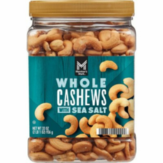 Hạt Điều Rang Muối Biển Member’s Mark Whole Cashews with Sea Salt – Túi 33 Oz