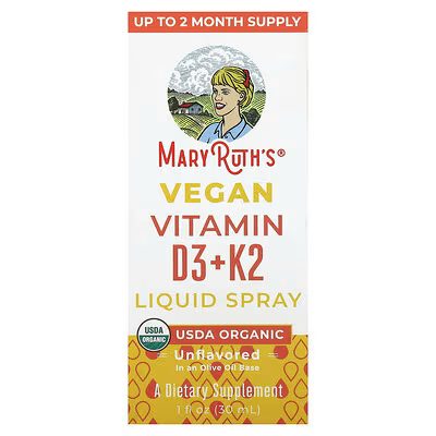 Chai Xịt MaryRuth’s Vegan Vitamin D3 + K2 Liquid Spray – Chai 1 Oz 