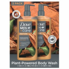 Sữa Tắm Nam Hương Gỗ Đàn Hương và Dầu Thảo Quả Dove Men+Care Sandalwood Body Wash - 2 Chai X 769ml