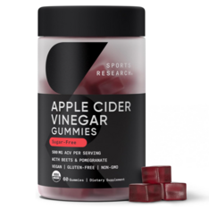 Viên Nhai Giấm Táo Sports Research Apple Cider Vinegar Gummies 500mg – Hộp 60 Viên