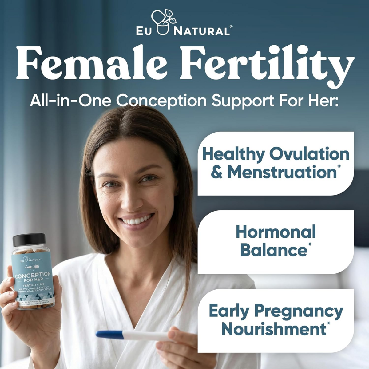 Viên Uống Hỗ Trợ Sức Khỏe Sinh Sản Phụ Nữ Eu Natural Conception for Her Fertility Support – Hộp 60 viên