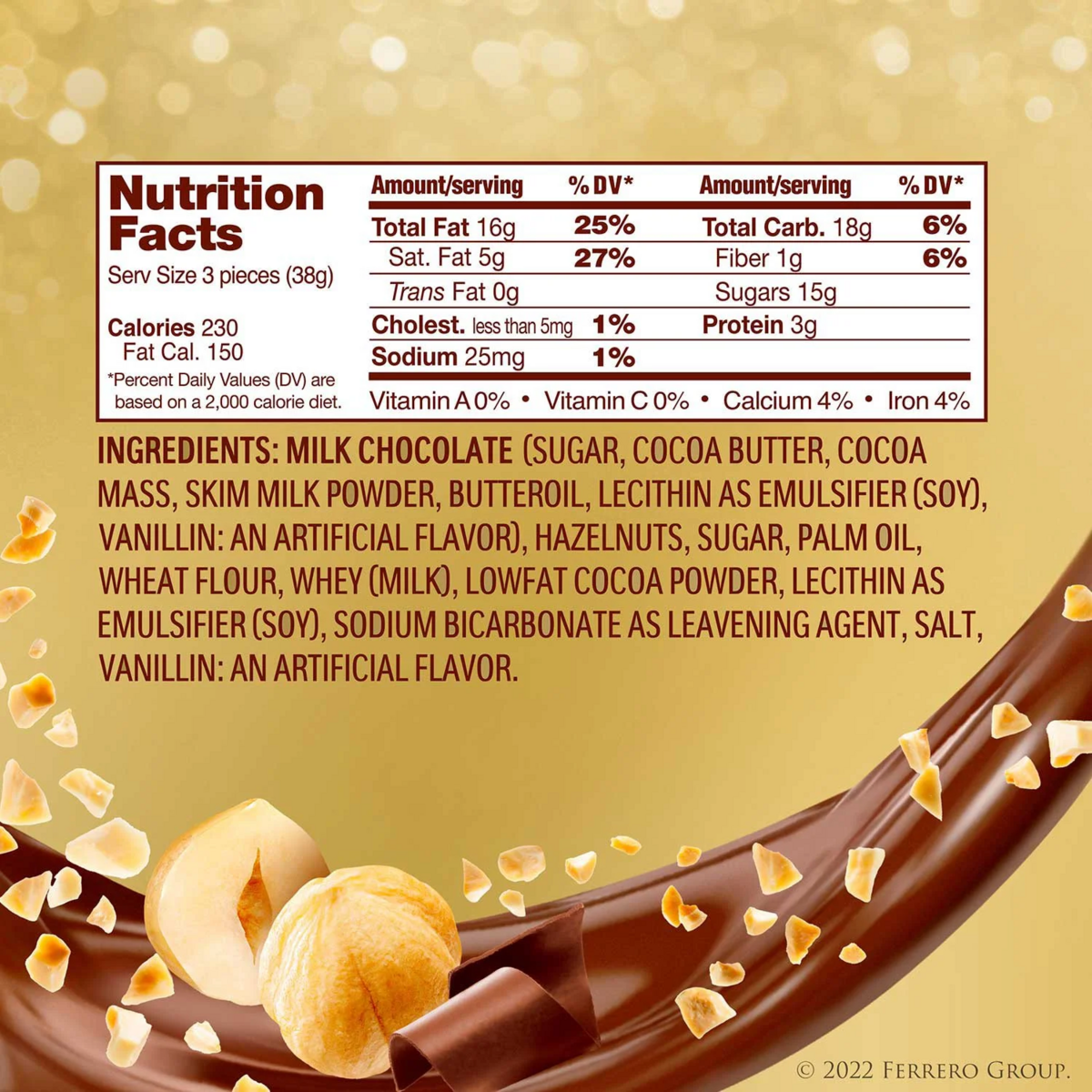 Kẹo Socola Ferrero Rocher Premium Milk Chocolate Hazelnut - Hộp 48 Viên