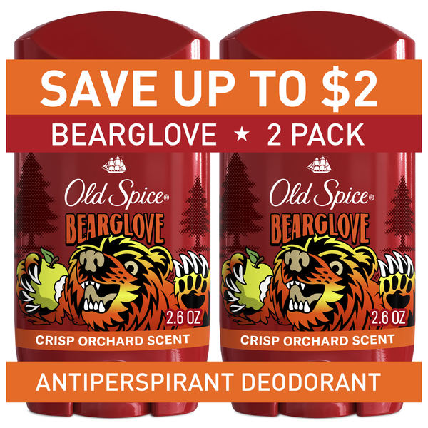 Lăn Khử Mùi Old Spice Bearglove Anti-Perspirant Deodorant for Men – Set 2 Thanh x 2.6 Oz