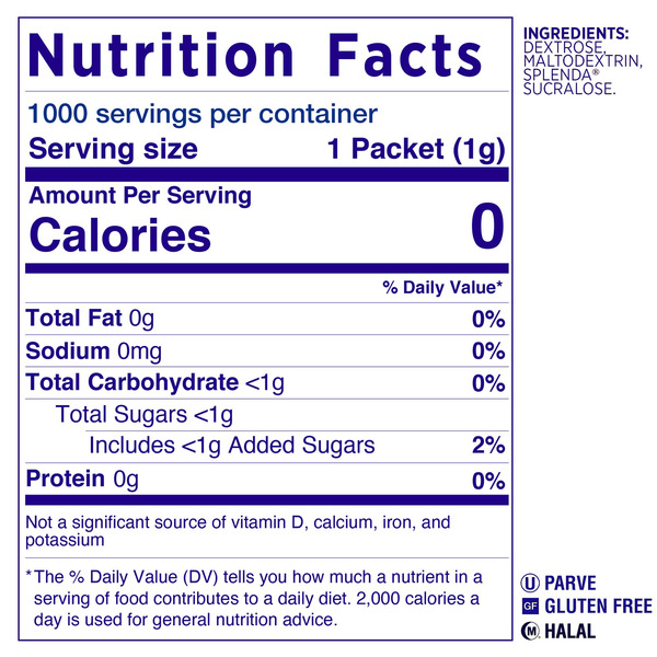 Đường Ăn Kiêng Không Calo Splenda No Calorie Sweetener With Sucralose – Hộp 1000 Gói