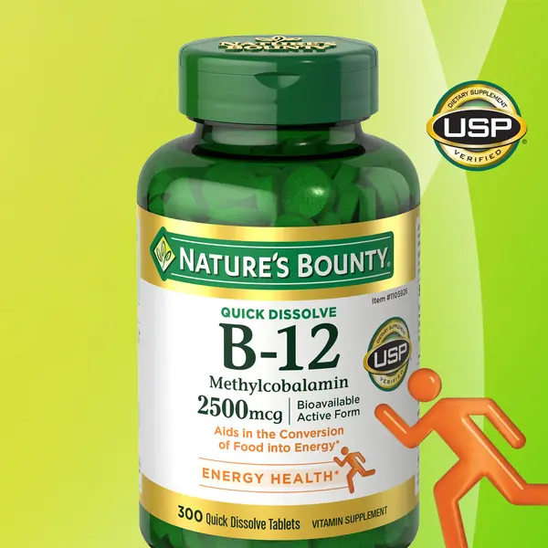 Viên Uống Nature’s Bounty Quick Dissolve B12 - Hộp 300 viên