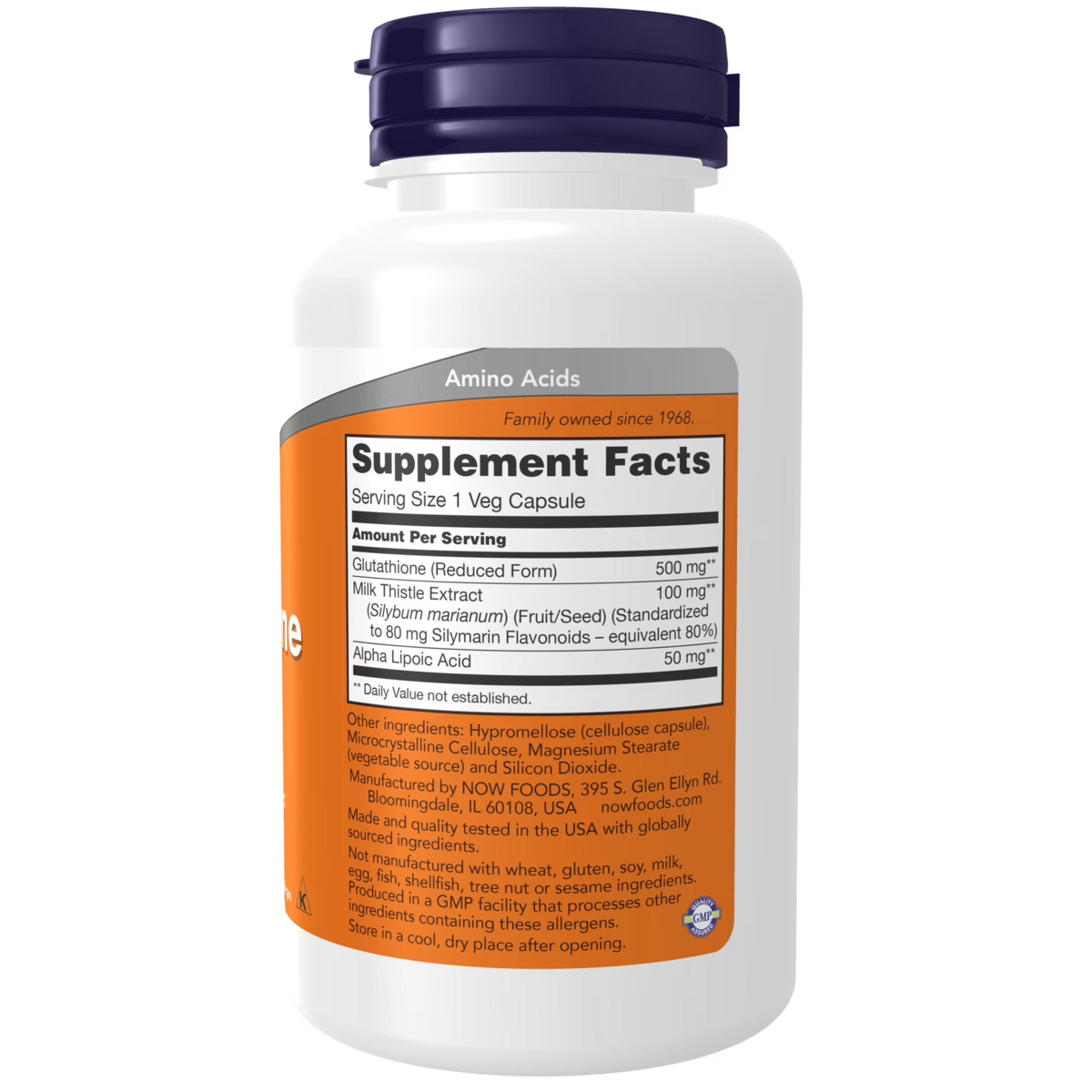 Viên Uống NOW Supplements Glutathione – Hộp 60 Viên