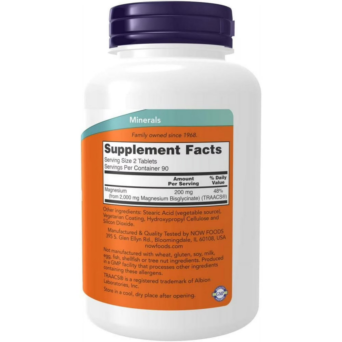 Viên Uống NOW Magnesium Glycinate – Hộp 180 Viên