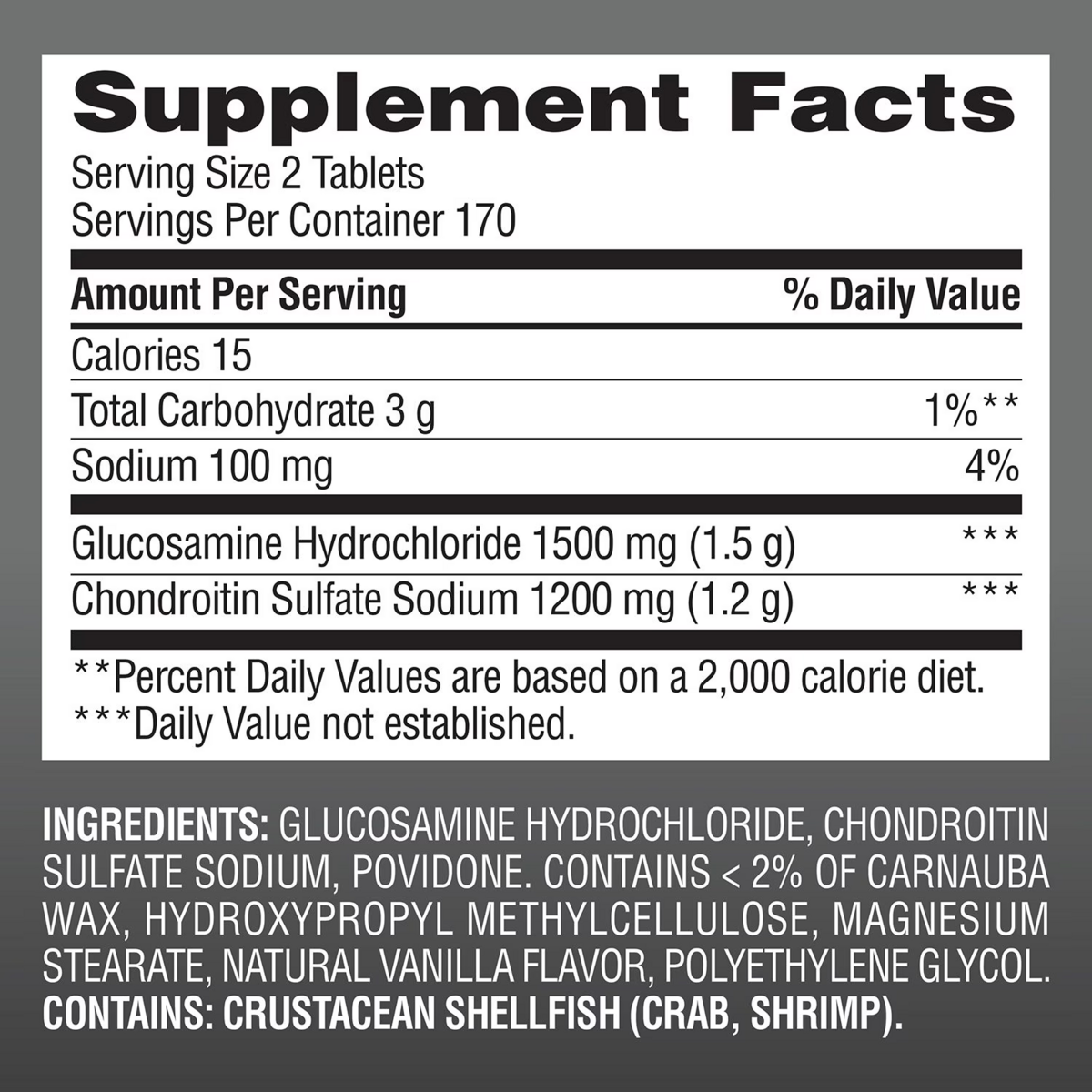 Viên Uống Hỗ Trợ Xương Khớp Member's Mark Triple Strength Glucosamine 1500mg & Chondroitin 1200mg – Hộp 340 Viên
