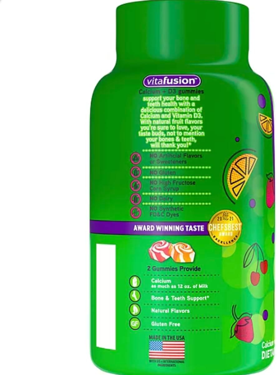 Kẹo Dẻo Bổ Sung Canxi & Vitamin D3 Vitafusion – 2 Hộp x 100 Viên