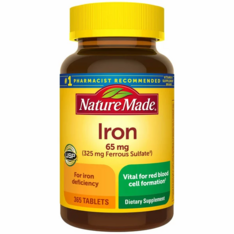 Viên Uống Bổ Sung Sắt Nature Made Iron 65 mg -Hộp 365 Viên