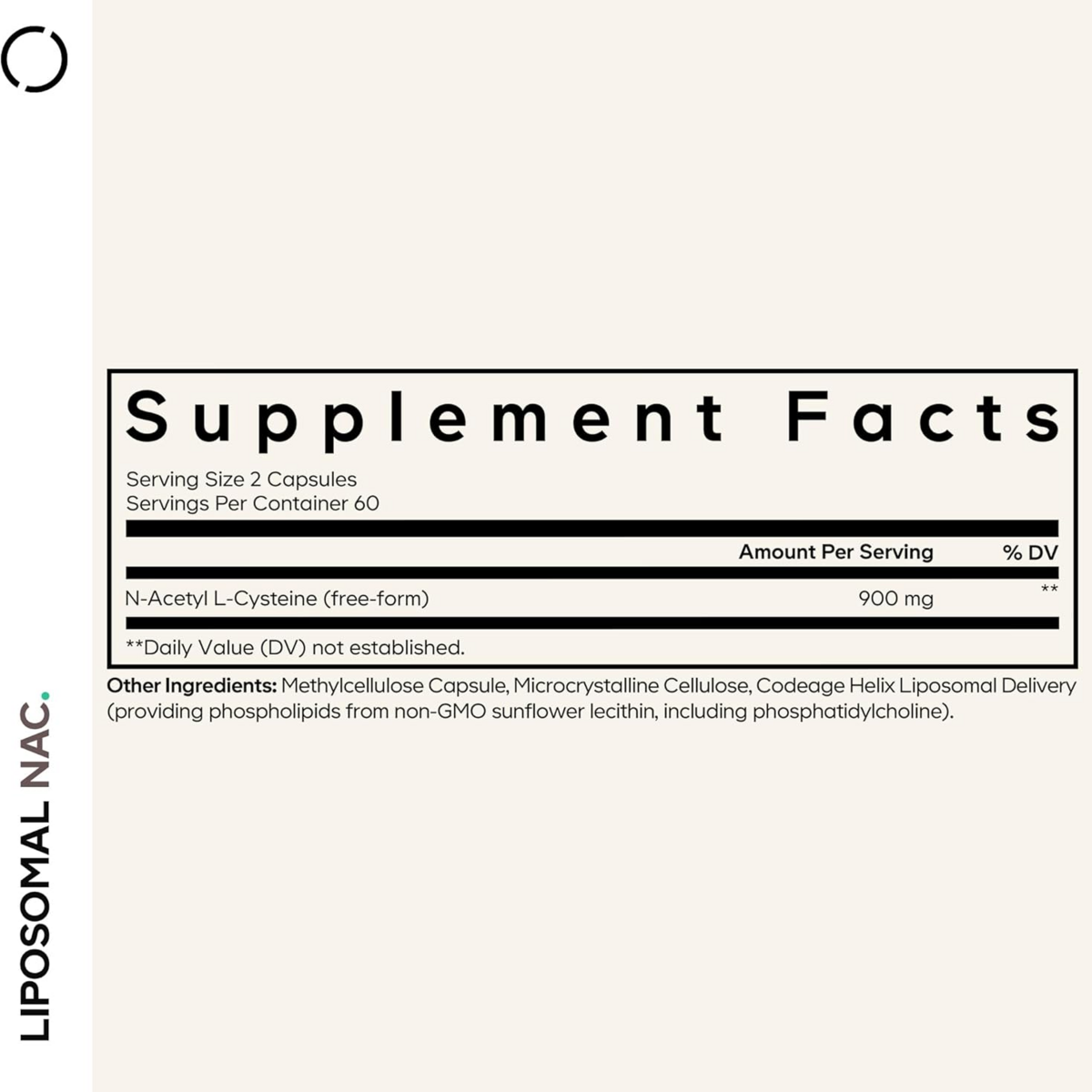 Viên Uống Codeage Liposomal NAC N-Acetyl Cysteine – Hộp 120 Viên