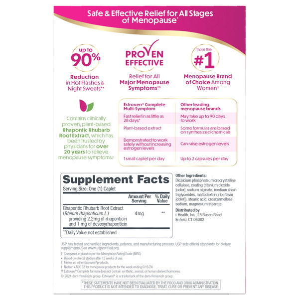 Viên Uống Hỗ Trợ Giảm Triệu Chứng Mãn Kinh Estroven Complete Multi-Symptom Menopause Relief  - Hộp 84 Viên