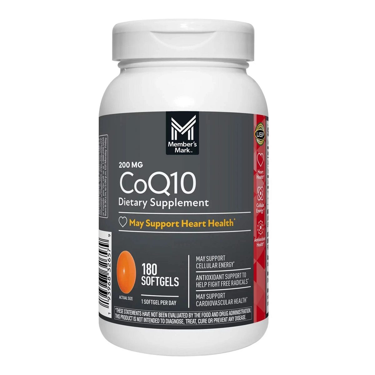 Viên Uống Member's Mark CoQ10 200mg – Hộp 180 Viên