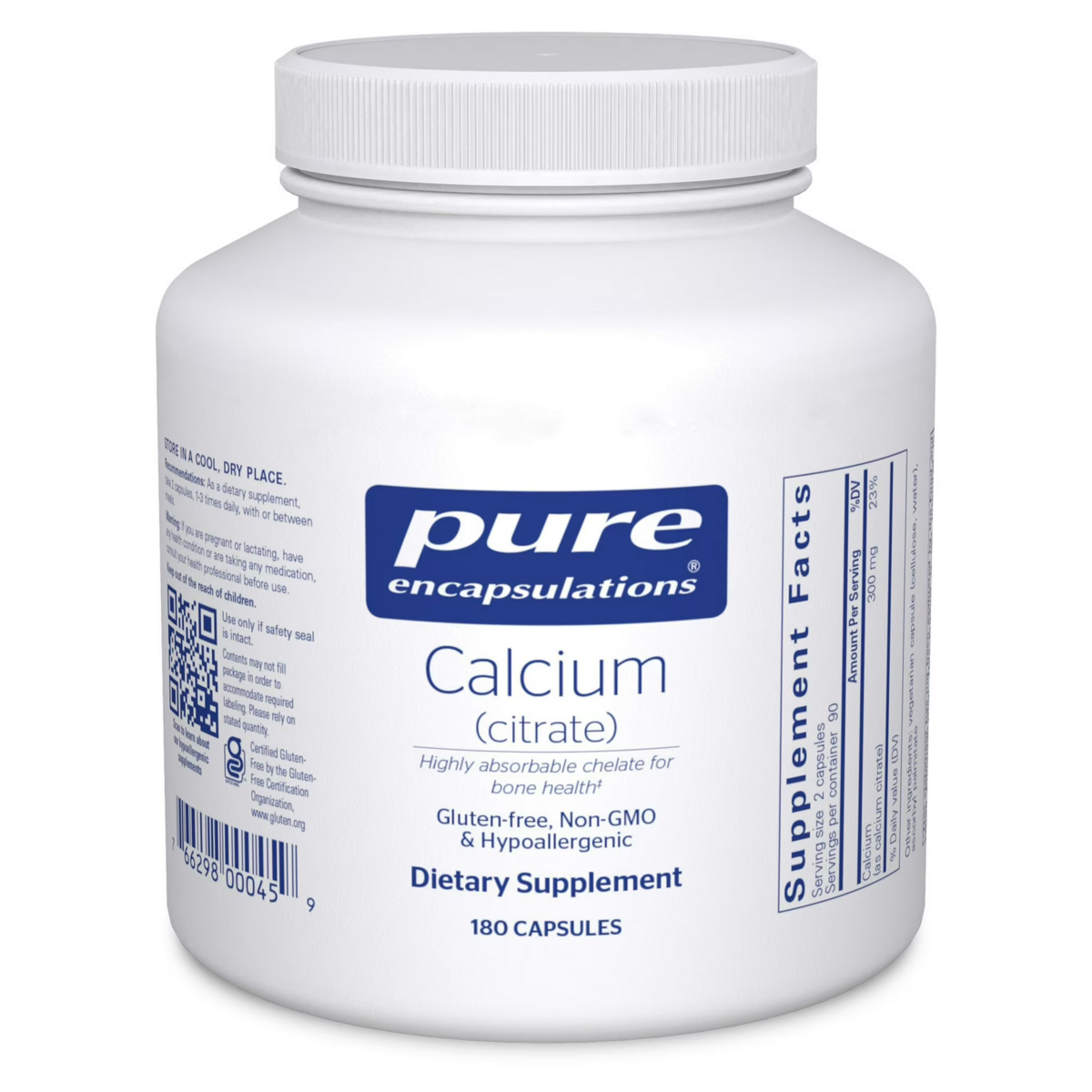 Viên Uống Pure Encapsulations Calcium Citrate – Hộp 180 Viên