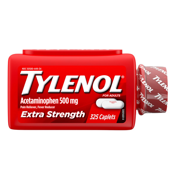 Viên Uống Giảm Đau Hạ Sốt Tylenol Extra Strength Acetaminophen 500 mg - Hộp 325 Viên