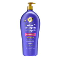 Dầu Xả Hỗ Trợ Dày Tóc, Giảm Xơ Rối OGX Biotin & Collagen Volume & Strength Conditioner -  Chai 1183ml