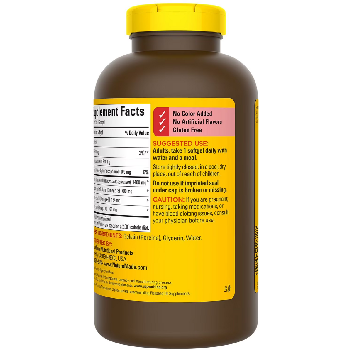 Viên Uống Dầu Hạt Lanh Omega 3-6-9 Nature Made Flaxseed Oil 1400 mg – Hộp 300 Viên