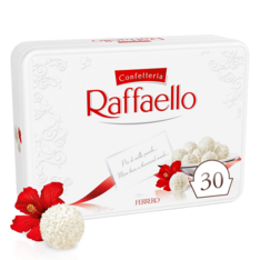 Kẹo Hạnh Nhân & Socola Trắng Phủ Dừa Raffaello Ferrero Coconut Almond Pralines – Hộp 30 viên