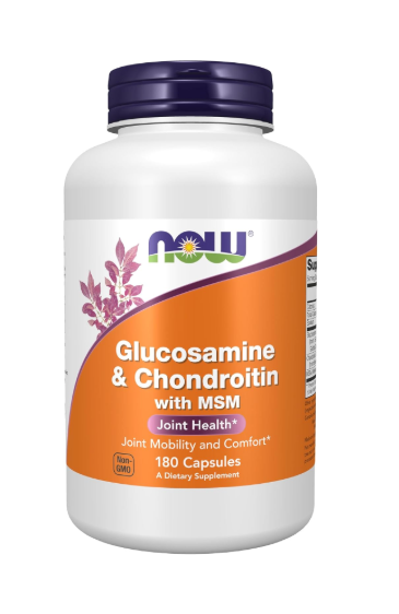 Viên Uống Hỗ Trợ Xương Khớp NOW Glucosamine & Chondroitin with MSM – Hộp 180 Viên