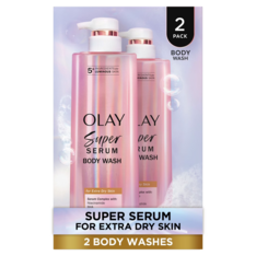 Sữa Tắm Dưỡng Ẩm Olay Super Serum Body Wash Extra Dry Skin – Set 2 Chai 591ml