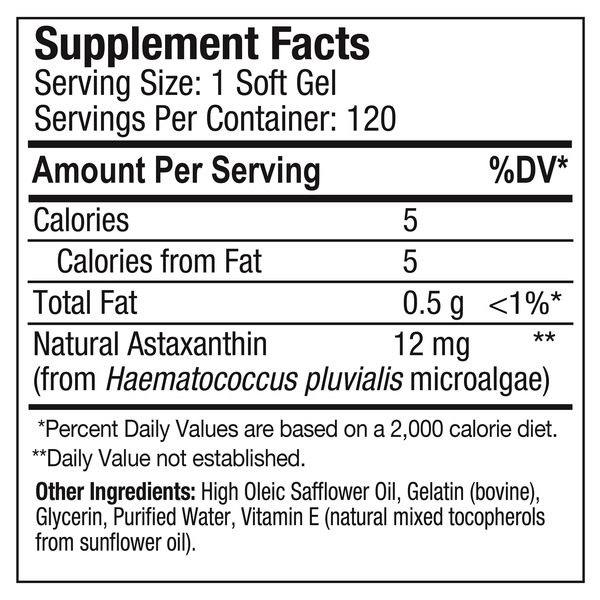 Viên Uống BioAstin Hawaiian Astaxanthin 12 mg – Hộp 120 Viên