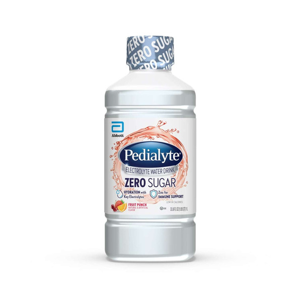 Nước Uống Điện Giải Không Đường Vị Trái Cây Pedialyte Zero Sugar Electrolyte Solution Fruit Punch – Chai 33.8 Oz
