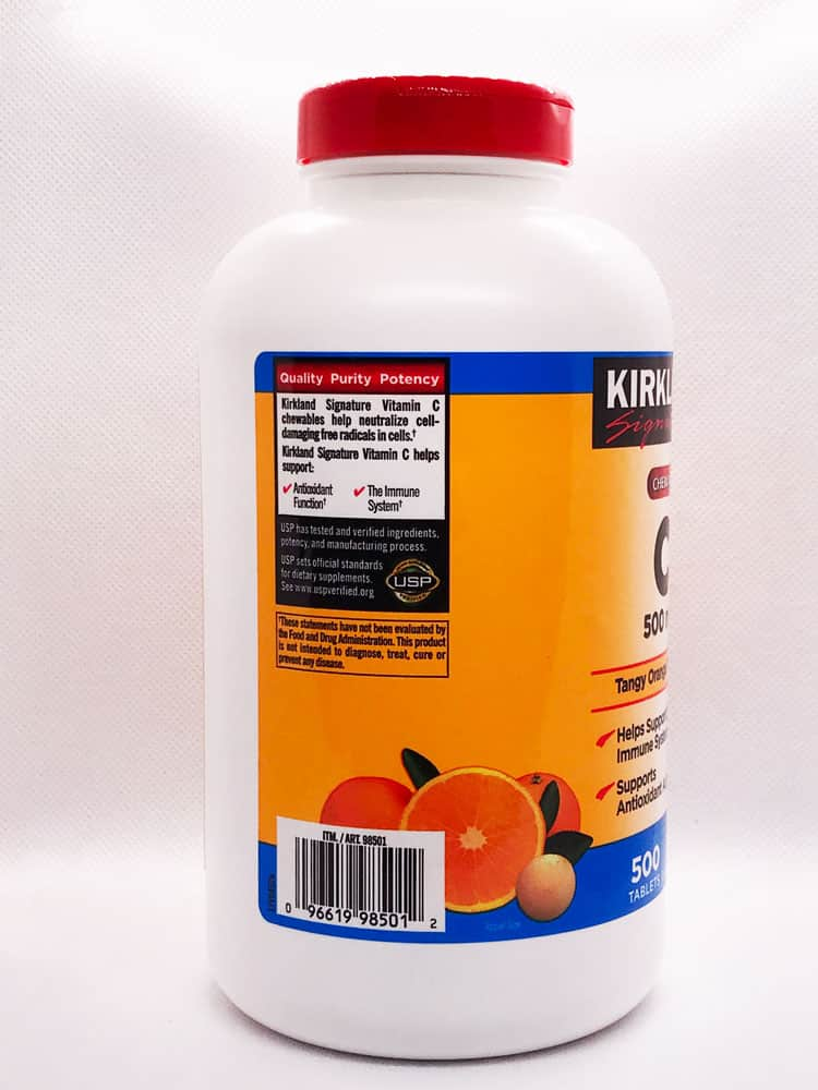 Viên Nhai Kirkland Signature Chewable Vitamin C 500 mg – Hộp 500 viên