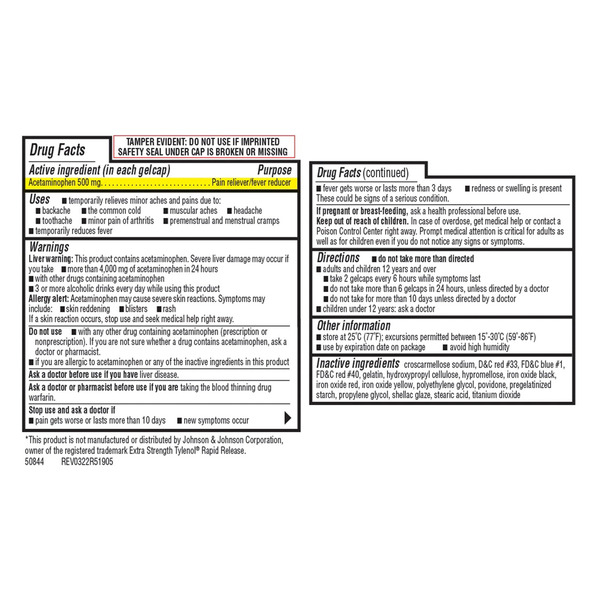 Viên Uống Giảm Đau Hạ Sốt Kirkland Signature Acetaminophen - Hộp 400 Viên