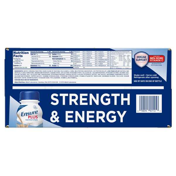 Sữa Nước Ensure Plus Nutrition Shake Vanilla – Thùng 30 Chai x 8 Oz