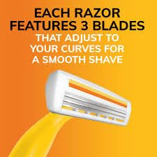 Dao Cạo Dành Cho Phụ Nữ BIC Soleil Color Collection Women's Razors 3 Lưỡi - Hộp 16 Cái