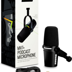 Micro Thu Âm Shure MV7+ Podcast Microphone USB-C & XLR