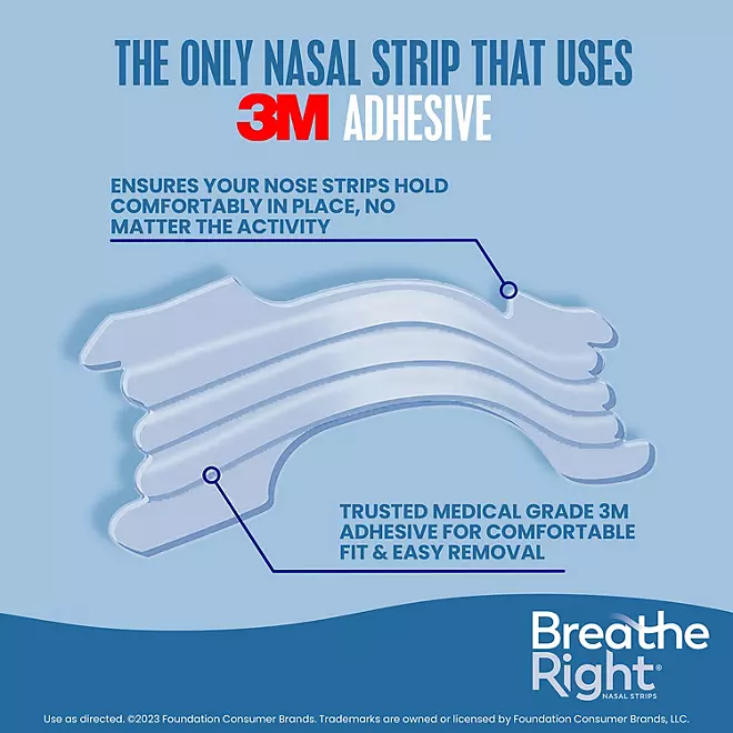 Miếng Dán Hỗ Trợ Thông Mũi & Giảm Nghẹt Mũi Breathe Right Clear – Hộp 72 Miếng