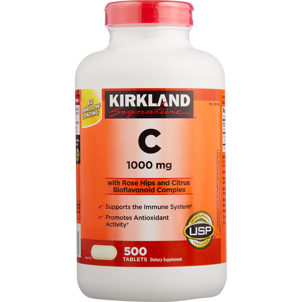 Viên Uống Kirkland Signature Vitamin C 1000 mg with Rose Hips – Hộp 500 Viên