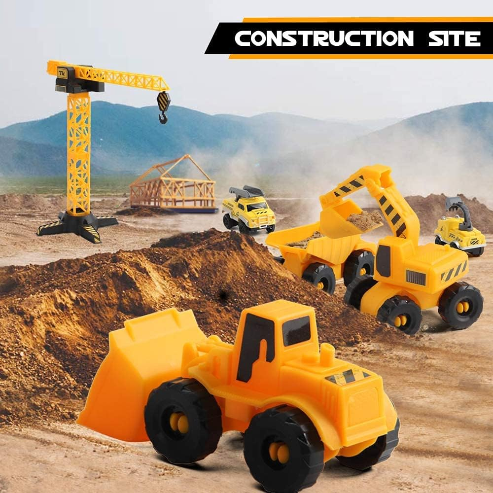 Bộ Đồ Chơi Đường Đua Công Trường MINI TUDOU Construction Race Tracks Set – Kèm Xe Công Trình Chạy Pin Và 144 Đoạn Đường Ray