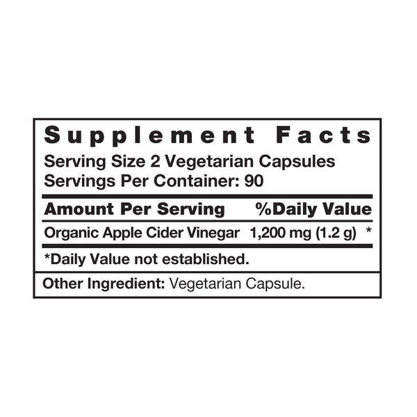 Viên Uống Giấm Táo Nature’s Truth Apple Cider Vinegar 1200 mg – Hộp 180 Viên