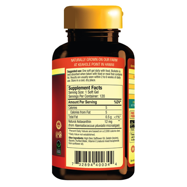 Viên Uống BioAstin Hawaiian Astaxanthin 12 mg – Hộp 120 Viên