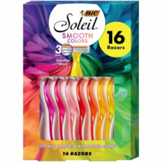 Dao Cạo Dành Cho Phụ Nữ BIC Soleil Color Collection Women's Razors 3 Lưỡi - Hộp 16 Cái