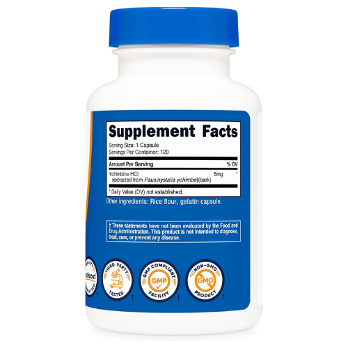 Viên Uống Nutricost Yohimbine HCl 5mg – Hộp 120 Viên