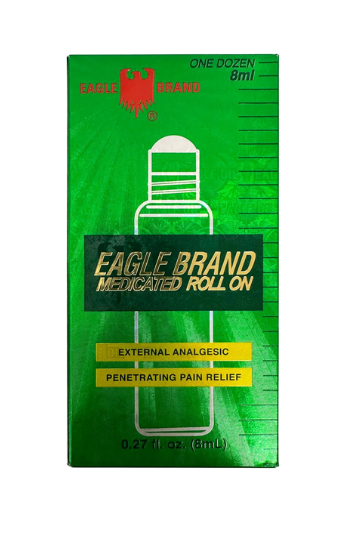 Dầu Nóng Lăn Eagle Brand Medicated Oil Roll-On – Bộ 12 chai 8 ml