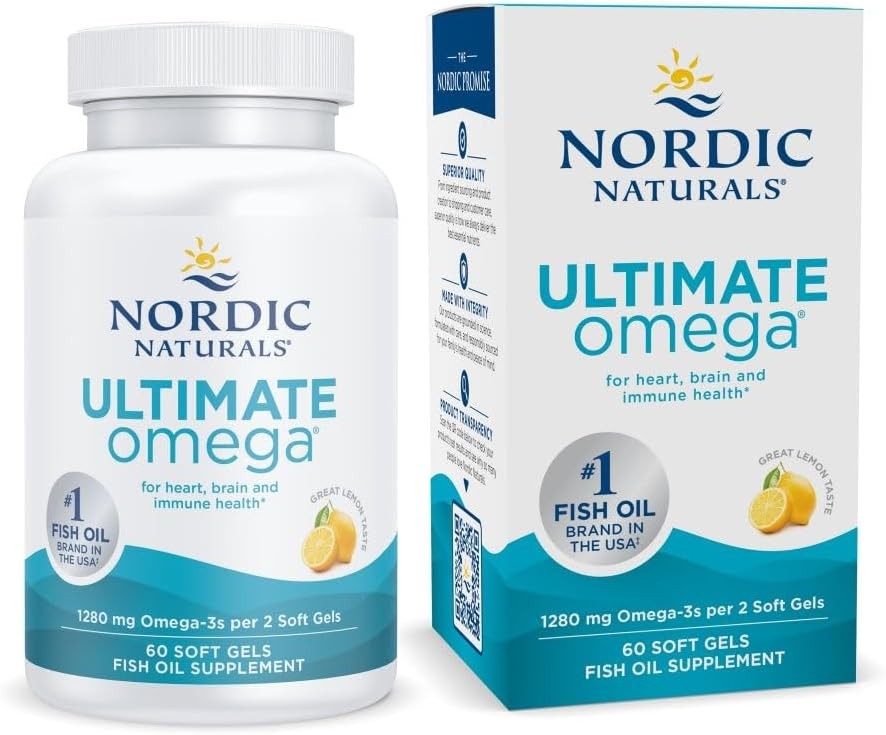 Viên Uống Dầu Cá Nordic Naturals Ultimate Omega 1280mg Vị Chanh – Hộp 60 Viên