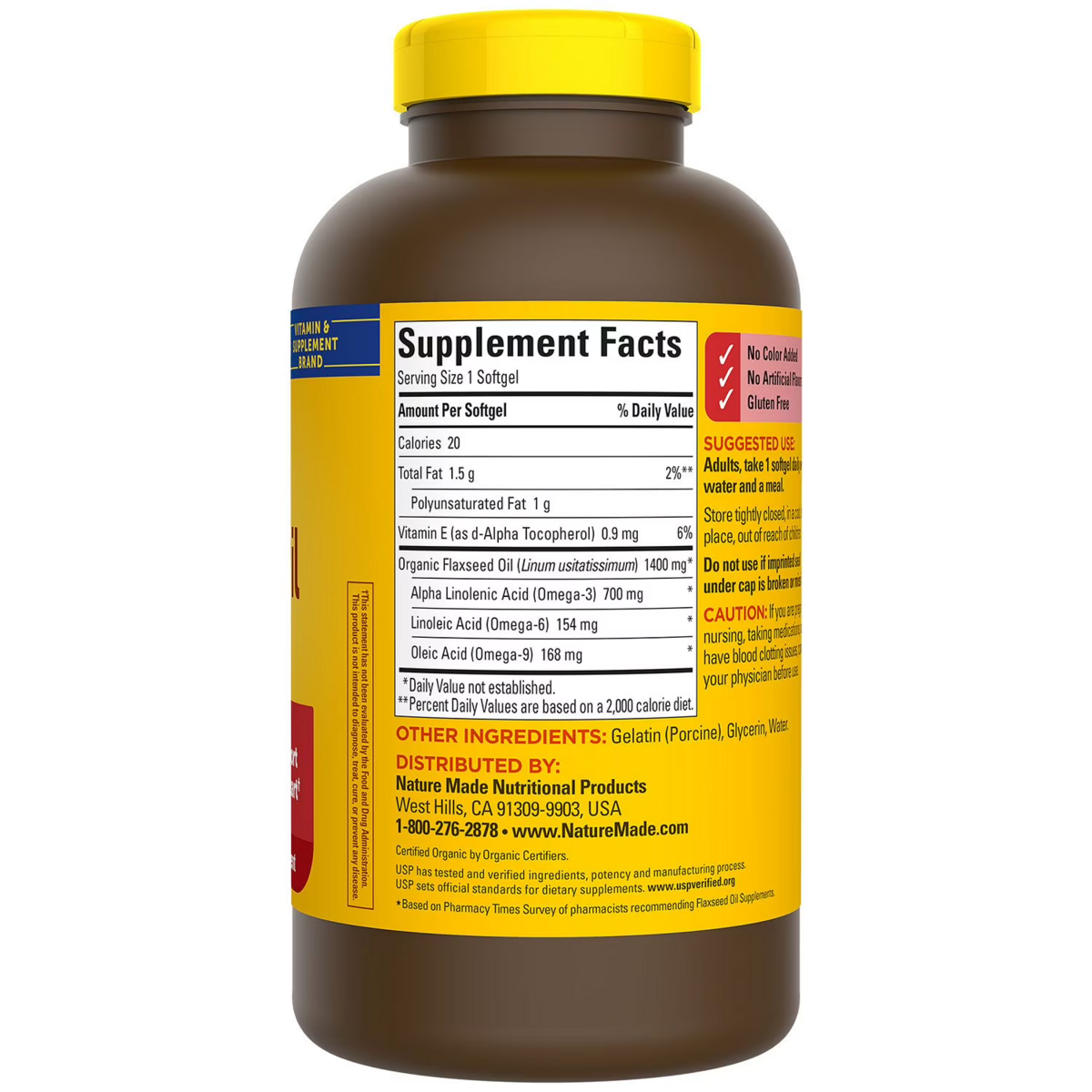 Viên Uống Dầu Hạt Lanh Omega 3-6-9 Nature Made Flaxseed Oil 1400 mg – Hộp 300 Viên