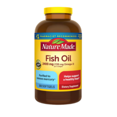 Viên Uống Dầu Cá Omega 3 Nature Made Fish Oil 2400 mg (720 mg Omega-3) – Hộp 300 Viên